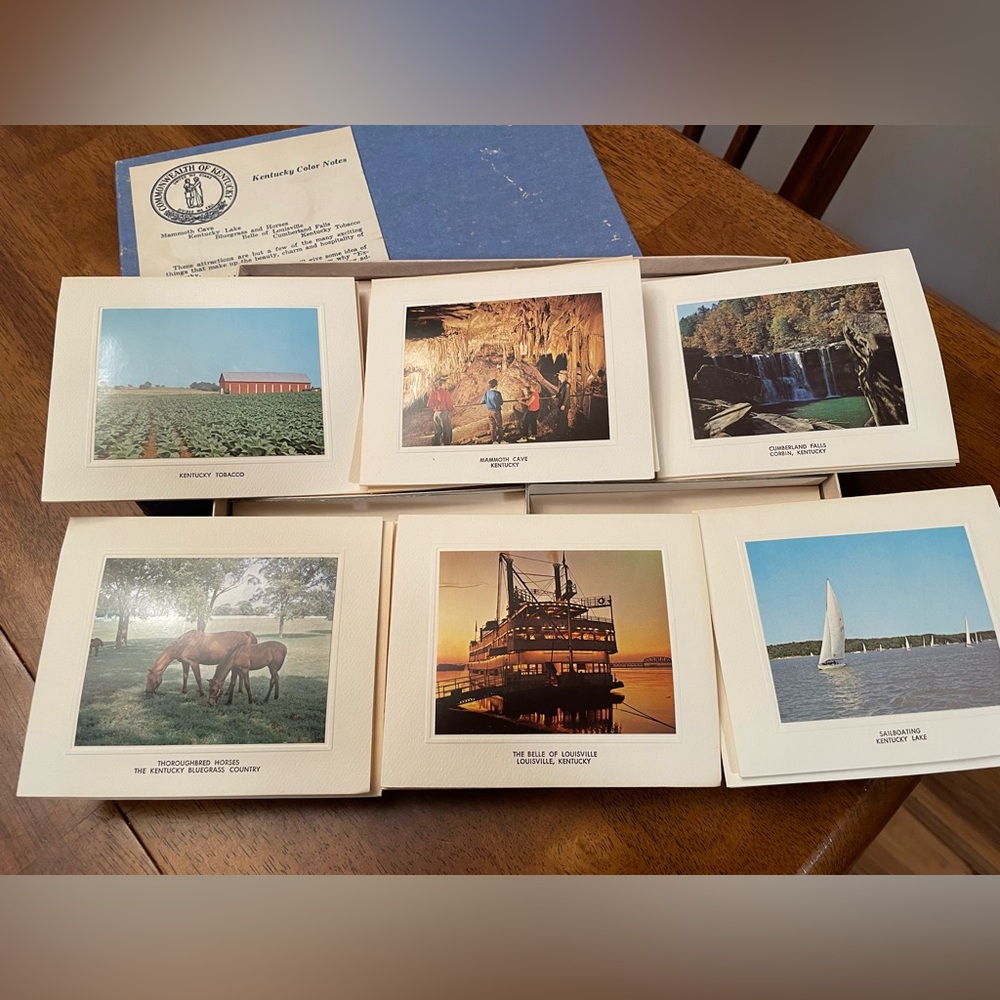 Vtg Kentucky Original Color Notes By Bright Of America 12 Notes With Envelopes